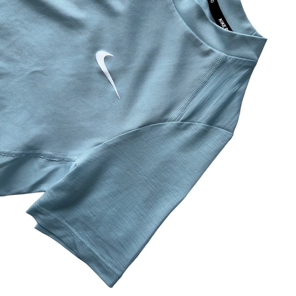 NIKE WOMENS RUNNING DRI-FIT  SHORT SLEEVE TEE CLASSIC SIZE S BABY BLUE - Picture 11 of 15